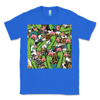 True Royal Western Cactus And Turquoise Gemstone With Leopard And Cowhide Seamles Classic Tee - BundleAndBundleShop