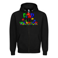 Black Dad of warrior Zipper Hoodie - CowGirlArtShop