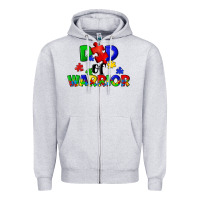 Heather Grey Dad of warrior Zipper Hoodie - CowGirlArtShop