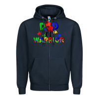 Navy Dad of warrior Zipper Hoodie - CowGirlArtShop