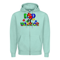 Seafoam Dad of warrior Zipper Hoodie - CowGirlArtShop