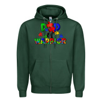 Sports Green Dad of warrior Zipper Hoodie - CowGirlArtShop