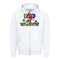 White Dad of warrior Zipper Hoodie - CowGirlArtShop