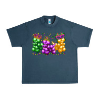 Midnight Navy mardi gras bead dogs Urban Heavy Tee - LillyAllenDesigns