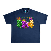 Navy mardi gras bead dogs Urban Heavy Tee - LillyAllenDesigns