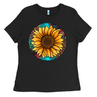 Black sunflower christmas ornament Ladies Tee - Jasminsmagicworld