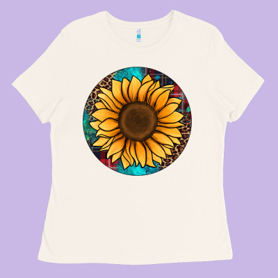 Sunflower Christmas Ornament Ladies Tee Designed By Jasminsmagicworld