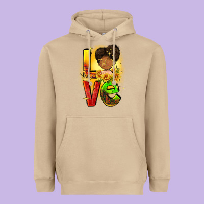 Love Juneteenth Heavyweight Hoodie Designed By Fadigitalartstudio