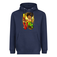 Navy Love Juneteenth Heavyweight Hoodie - FaDigitalArtStudio