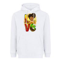 White Love Juneteenth Heavyweight Hoodie - FaDigitalArtStudio