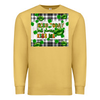 Antique Gold Irish today but please kiss me st. patricks day Premium Sweatshirt - FaDigitalArtStudio