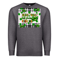 Charcoal Heather Irish today but please kiss me st. patricks day Premium Sweatshirt - FaDigitalArtStudio