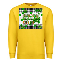 Lemon Irish today but please kiss me st. patricks day Premium Sweatshirt - FaDigitalArtStudio