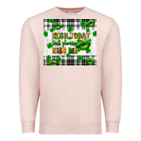 Pale Pink Irish today but please kiss me st. patricks day Premium Sweatshirt - FaDigitalArtStudio