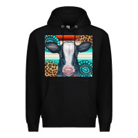 Black Cow Tumbler Premium Hoodie - CowCowDesign