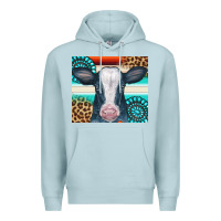 Blue Mist Cow Tumbler Premium Hoodie - CowCowDesign