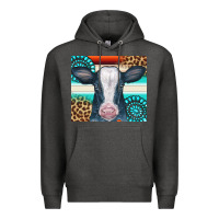 Charcoal Heather Cow Tumbler Premium Hoodie - CowCowDesign