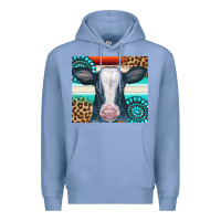 Colony Blue Cow Tumbler Premium Hoodie - CowCowDesign