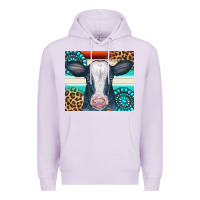 Lilac Cow Tumbler Premium Hoodie - CowCowDesign