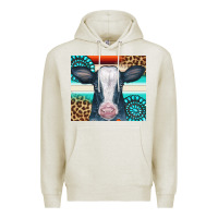 Oatmeal Heather Cow Tumbler Premium Hoodie - CowCowDesign