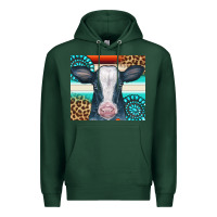 Sports Green Cow Tumbler Premium Hoodie - CowCowDesign