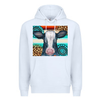 White Cow Tumbler Premium Hoodie - CowCowDesign