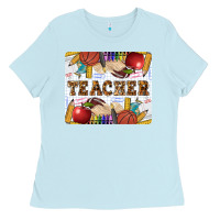 Baby Blue Teacher Ladies Tee - LillyAllenDesigns