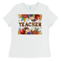 White Teacher Ladies Tee - LillyAllenDesigns