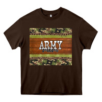 Chocolate Brown army mom leopard glitter camouflage Heavy Core Tee - BarkalooDesign