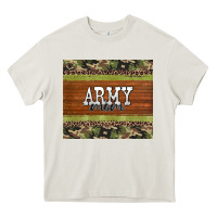 Cream army mom leopard glitter camouflage Heavy Core Tee - BarkalooDesign