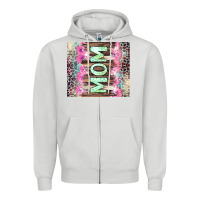 Dove Grey Mom leopard Zipper Hoodie - CowGirlArtShop