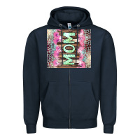 Navy Mom leopard Zipper Hoodie - CowGirlArtShop