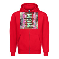 Red Mom leopard Zipper Hoodie - CowGirlArtShop