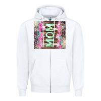 White Mom leopard Zipper Hoodie - CowGirlArtShop