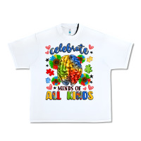 White celebrate neurodiversity Urban Heavy Tee - LillyAllenDesigns