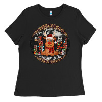 Black joy reindeer christmas ornament Ladies Tee - Jasminsmagicworld
