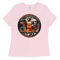 Joy Reindeer Christmas Ornament Ladies Tee | Teevron