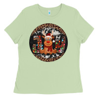 Matcha joy reindeer christmas ornament Ladies Tee - Jasminsmagicworld