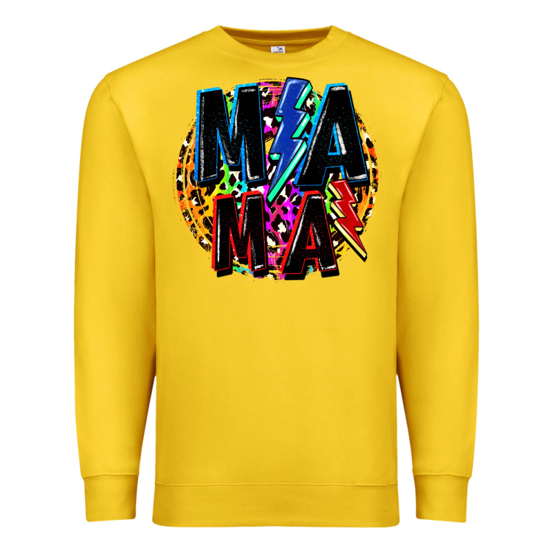 Mama Lightning Bolts Mother's Day Premium Sweatshirt by FaDigitalArtStudio | Teevron