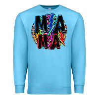 Ocean Blue Mama lightning bolts Mother's Day Premium Sweatshirt - FaDigitalArtStudio