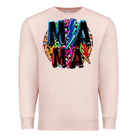 Pale Pink Mama lightning bolts Mother's Day Premium Sweatshirt - FaDigitalArtStudio