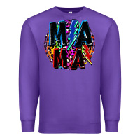 Purple Mama lightning bolts Mother's Day Premium Sweatshirt - FaDigitalArtStudio