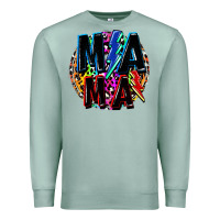 Seafoam Mama lightning bolts Mother's Day Premium Sweatshirt - FaDigitalArtStudio