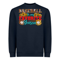 Navy Baseball is my favorite season Heavyweight Sweatshirt - NancyCooperArtShop