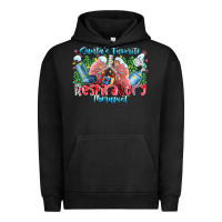 Pigment Black santa's favorite respiratory therapist Urban Hoodie - CowhideDigitalArt