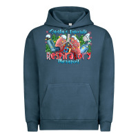 Pigment Midnight Navy santa's favorite respiratory therapist Urban Hoodie - CowhideDigitalArt