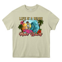 Mossy Life is a beach make waves skeleton Heavy Core Tee - NancyCooperArtShop