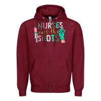 Burgundy nurses call the shots Zipper Hoodie - CowGirlArtShop