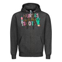 Charcoal Heather nurses call the shots Zipper Hoodie - CowGirlArtShop