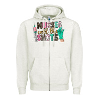 Oatmeal Heather nurses call the shots Zipper Hoodie - CowGirlArtShop